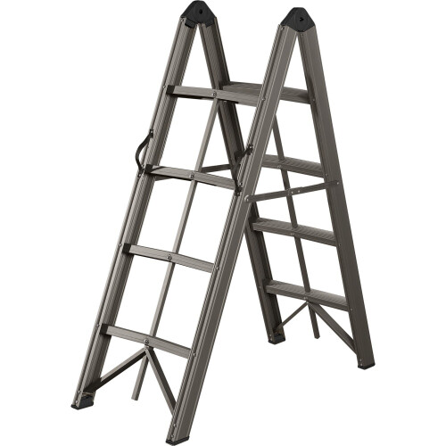Double Exit 4+4 Portable Aluminum Ladder 2