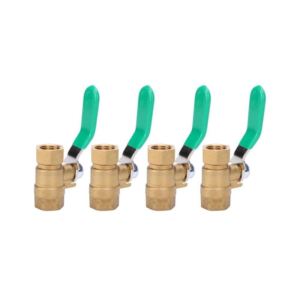 Photos - Tap / Valve / Fitting 4Pcs 1/4 Inch Brass Ball Valve Thicken Drain Shut Off Switch Water Pipe Plumbing Systerm Corrosion Resistant