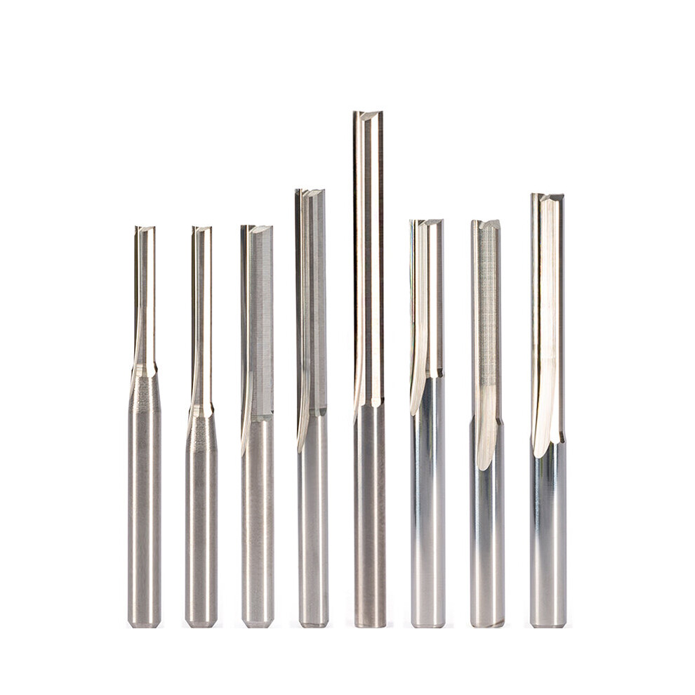 10Pcs 3.175/4/5/6Mm Ced 1Mm 2Mm Cel 17Mm Straight Slot Bit Wood Cutter Cnc Solid Carbide Two Double Flute Bits Cnc Router Bits 5063131286199