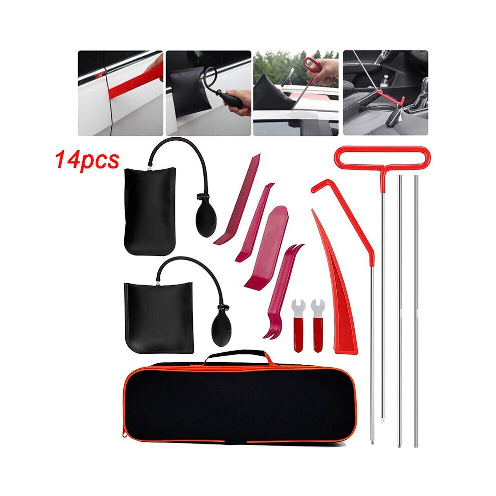 Car Tool Kit Door Open Grabber Lockout Lock Pick Set Long Range Reach Hooking Key Lost In Truck Non-Marring Air Wedge Bag Pump 5063131282740