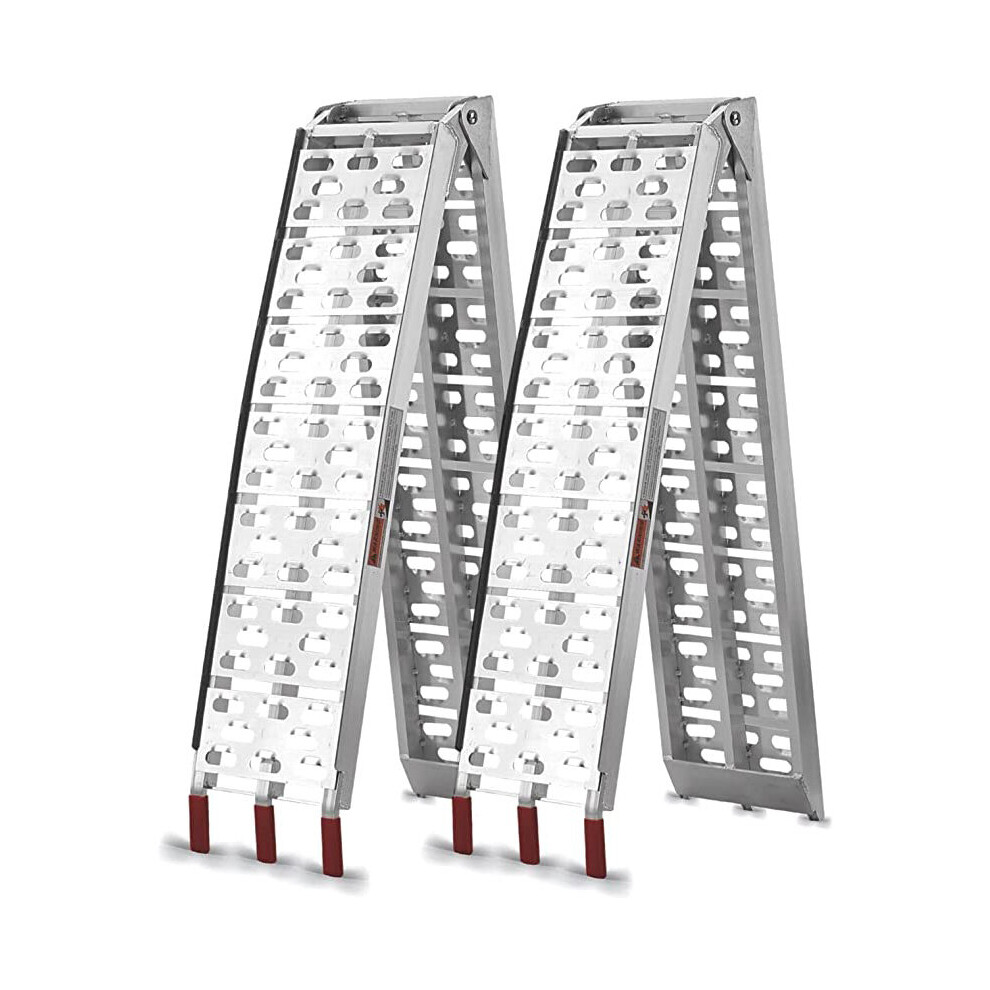 Aluminum Ladder Atv 1Pc For Pickup Trucks 7.5 Ft Aluminum Portable Ramps 750 Lbs Capacity Scrambling Motorcycle Ladder Aluminum 5063131977431