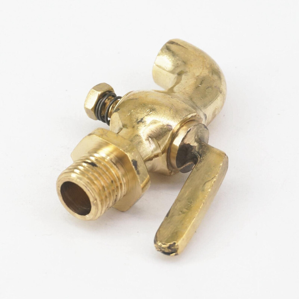 1/4" Bsp Male Thread Connection Bronze Antique Vintage Brass One Handle Faucet Water Tap Petcock Plumbing 5063131302042