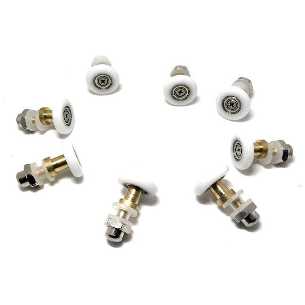 8 Pcs 19/23/25/27Mm Diameter Shower Glass Sliding Door Hanging Wheel Roller Bathroom Sliding Cabinet Eccentric Pulleys 5063131298703