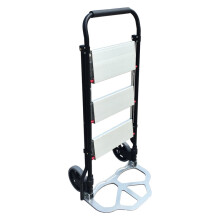 Dual use cart ladder Folding cargo trolley Household Aluminum alloy ladder Load for 150KG sturdy steel bracket Rubber wheels