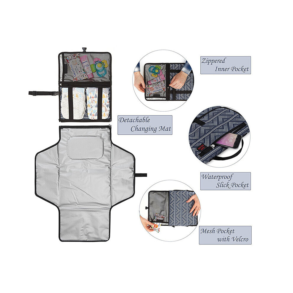 Wejoy Newborn Baby Changing Pad Baby Changer Portable Foldable Waterproof Stroller Mattress Children Floor Mat 35*25 Cm