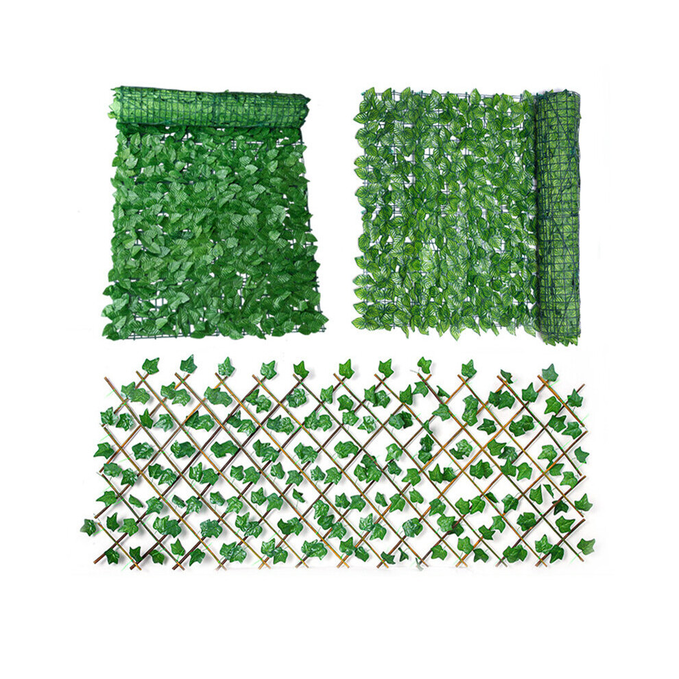 Artificial Fence Leaf Fence Ivy Evergreen Hedge False Leaf Privacy Screen Faux Fencing Panel Outdoor Backyard Balcony Decoration 5063131238341