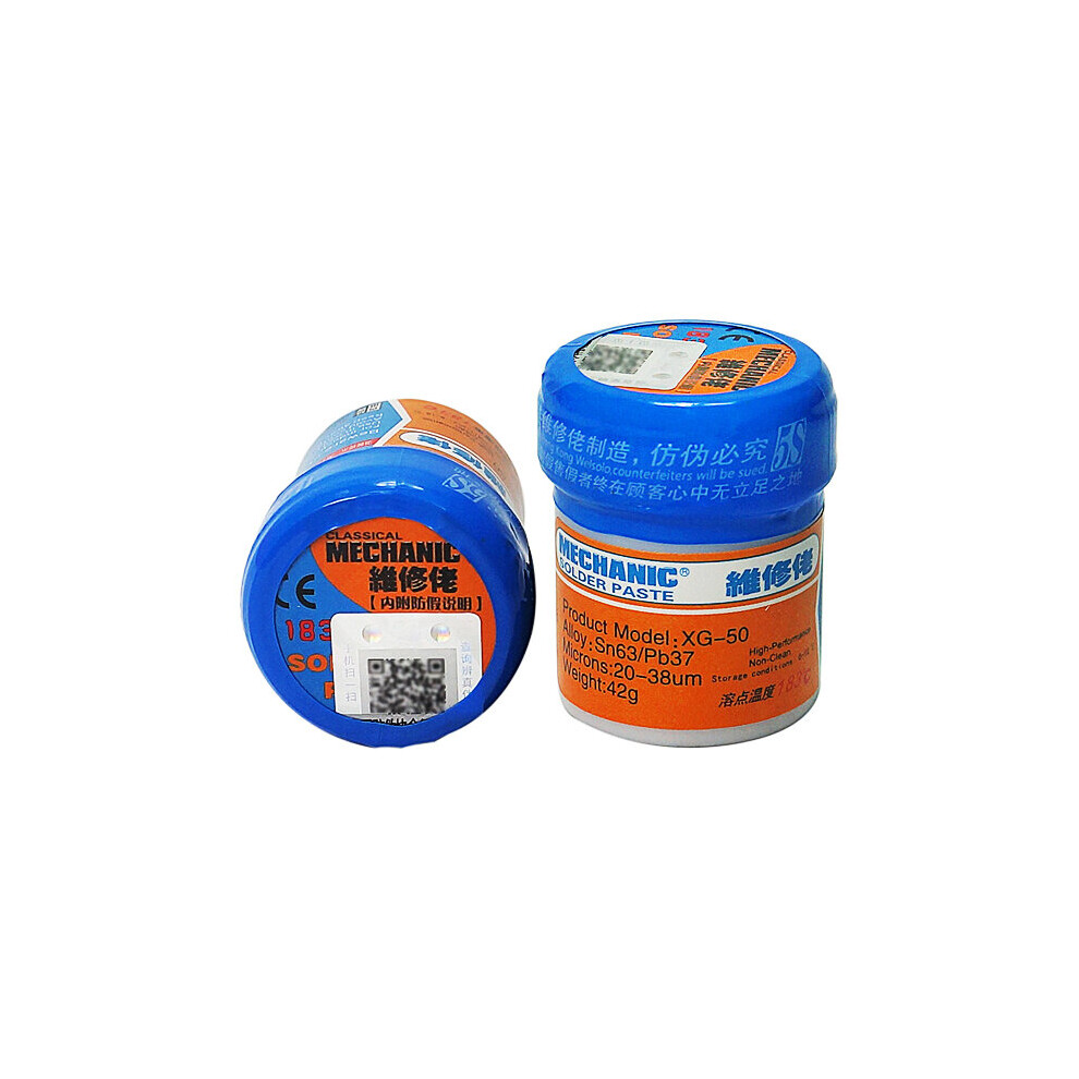 Mechanic Xg-50 42G Liquid Solder Paste Xg-Z40 10Cc Sn63/Pb37 Leaded Smd Bga Smt Stencil Welding Tool 5063131150803