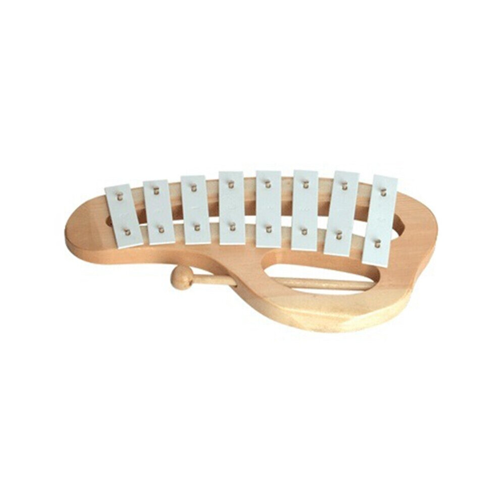 Hand Knock Xylophone Glockenspiel With Mallets 8 Tones Aluminum Sheet Wooden Musical Instrument Preschool Educational Toy For Ki 5063131222029