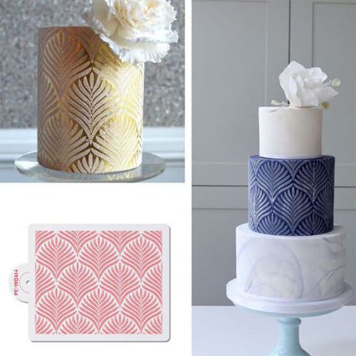 2021 New Cake Stencil Coffee Spray Pattern Flower And Leaf Cake Decorating Tools Wedding Cake Tools Kitchen Accessories Gadgets 2