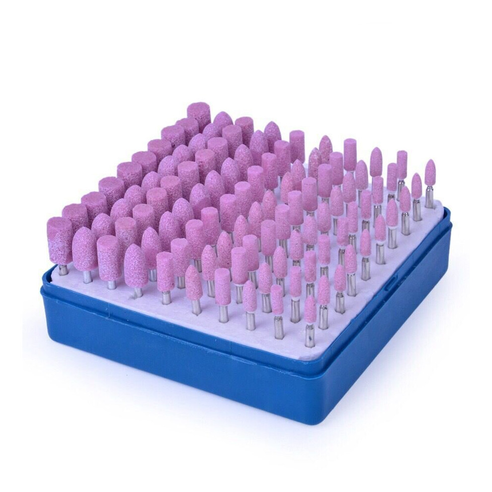 100Pcs/Set Drill Grinding Head Tool Assorted Ceramic Mounted Point For Dremel Mini Drill Rotary Tools Abrasive Mounted Stone 5063131289503