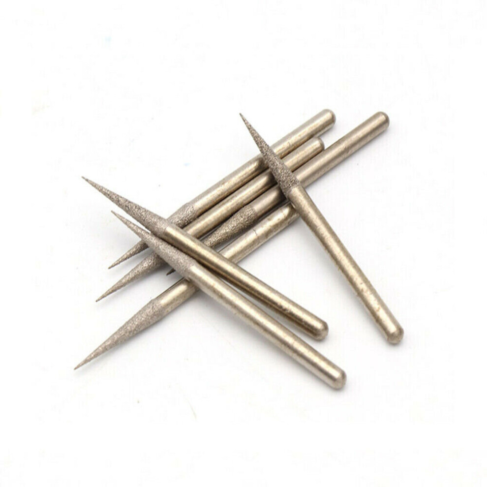 1/5/10Pcs 2.1/3Mm Brazing Diamond Burr Bit Grinding Point For Dremel Engraving Glass Tool 5063131289527