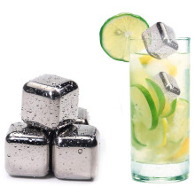 Stainless Steel Ice Cubes Reusable Chilling Stones for Whiskey Wine Keep Cold Longer Buckets Ice Bags Steel Cubes Wine Cooler