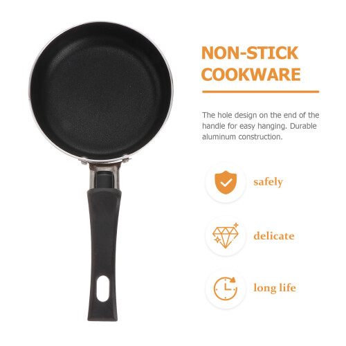 Mini Fried Eggs Saucepan Small Frying Pan Flat Non-stick Cookware Roasting Pans (Random Color) 2