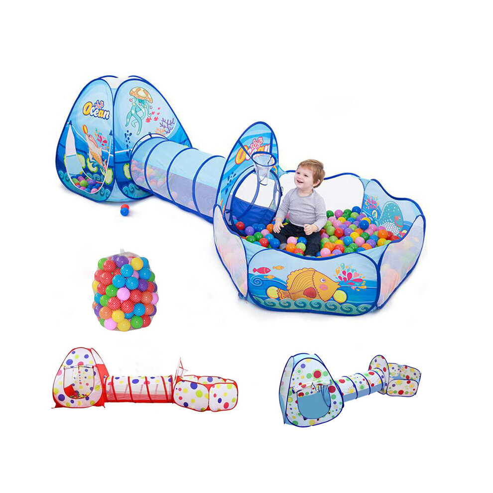 3 In 1 Play Tent Baby Toys Ball Pool for Children Kids Ocean Balls Pool Foldable Kids Play Tent Playpen Tunnel Play House-image-OPC-PBNKXWW-NEW