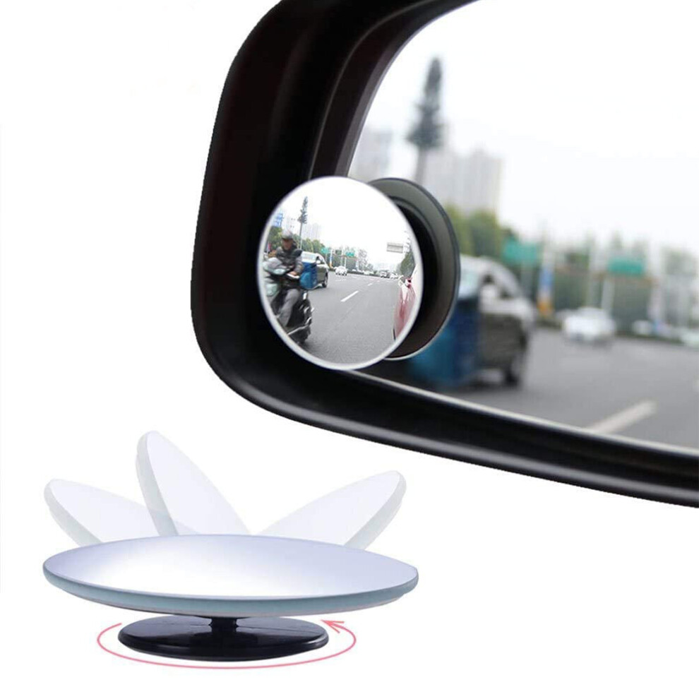 360 Degree Adjustable Car Rearview Convex Mirror For Car Reverse Wide Angle Vehicle Parking Rimless Mirrors Hd Blind Spot Mirror 5063131277050