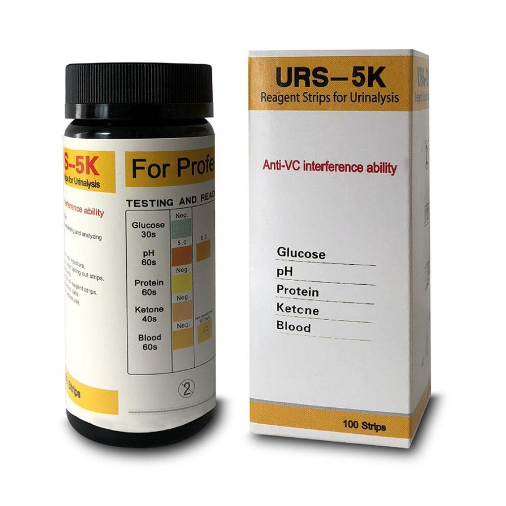 Wejoy 100Pcs/Box Urs-5K Urine Test Strips Urine Glucose Ph Protein Ketone Blood Reagent Analyzing Strips Home Ketosis Urinary Test