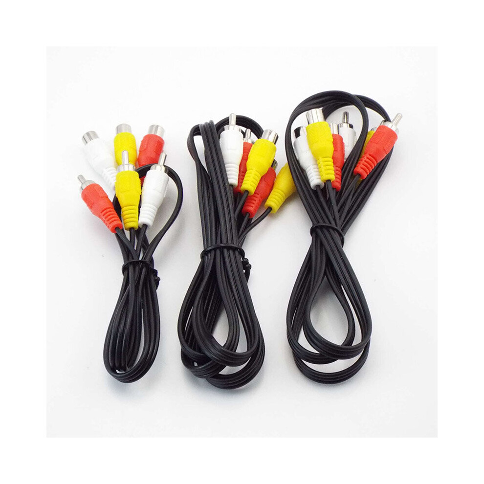 3 RCA to 3 RCA Cable Audio Video AV Male to Female Extension Cable Audio Cables