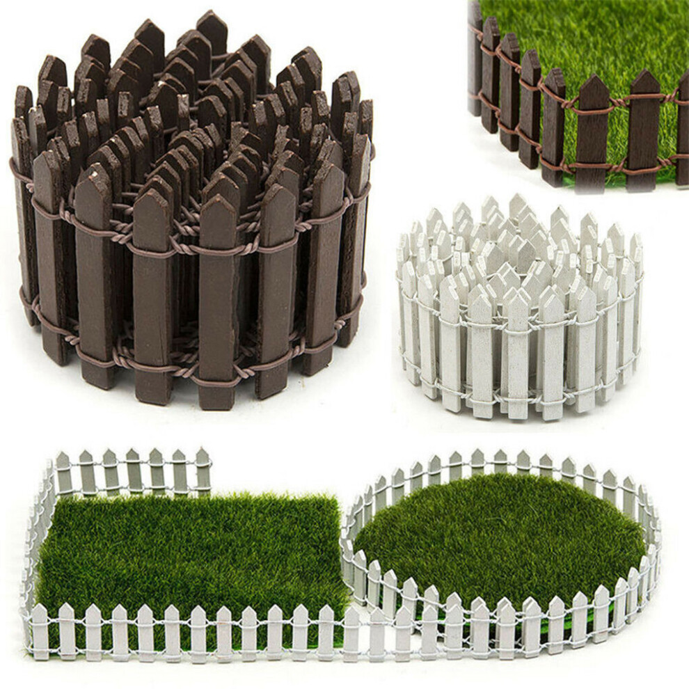 New 100 * 5Cm Diy Mini Fence Small Wooden Barrier Miniature Crafts Fairy Garden Doll Levers Decoration 5063131238549