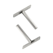 2pcs Screw Recessed Steel Brackets Wall Mountable Sturdy Brackets Wall Hooks Fix Shelves And Tables Metal T-brace Carriers