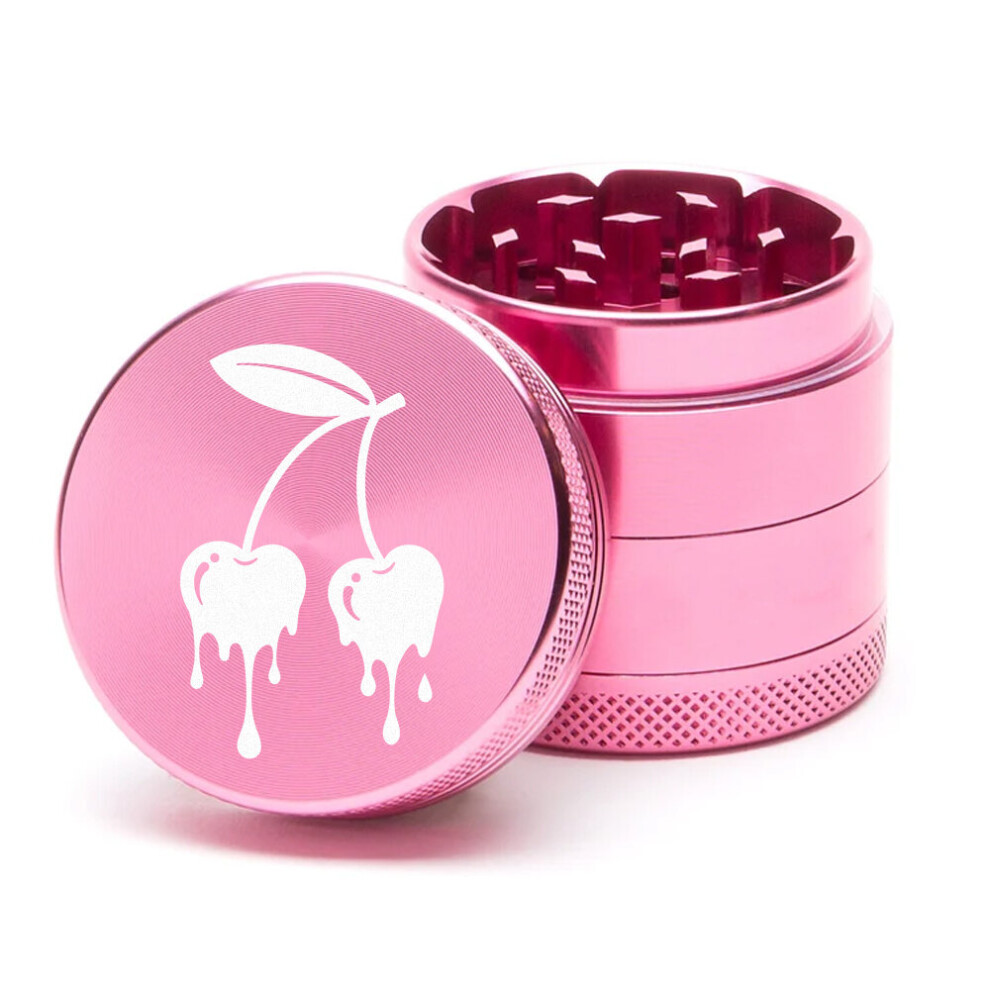 Wejoy Pink 40Mm Aluminum Weed Grinder Herb Tobacco Spices Mill Cherry Drop For Man Girls Smoking Weed Accessories