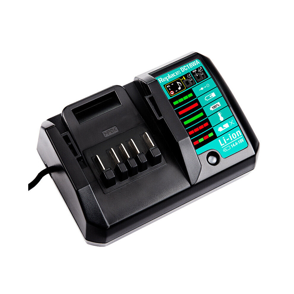 For Makita 14.4V-18V Li-Ion Battery Charger Dc18wa Rechargeable Power Tool 100V-240V Lithium Battery Charger Bl1815g Bl1413g 5063131286335