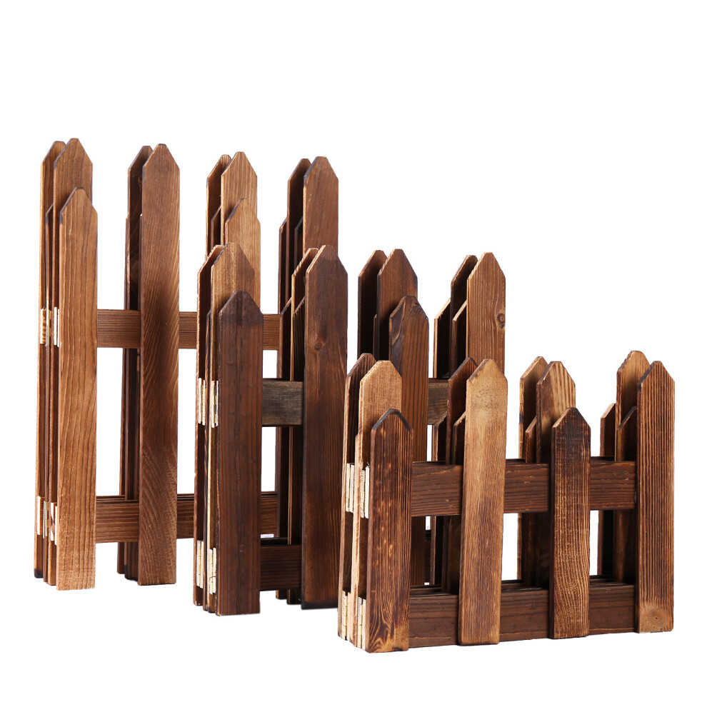 Garden Picket Fence Wooden Landscape Edging Borderwood Picket Fence Palisade Garden Border Edging For Bonsai Lawns Decorative 5063131245479