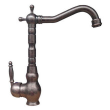 Vintage Retro Antique Copper Single Handle Swivel Spout Kitchen Sink Faucet Cold & Hot Mixer Tap ann020