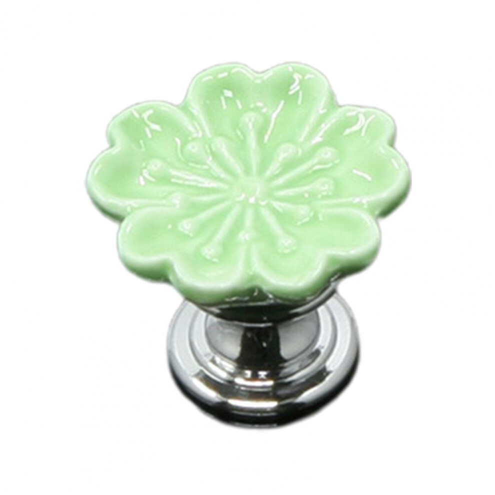 Ceramic Cabinet Pull Flower Shape Multi-Use Door Knob Creative Anti-Wear Drawer Pull Home Cabinet Pulls 5063131245455
