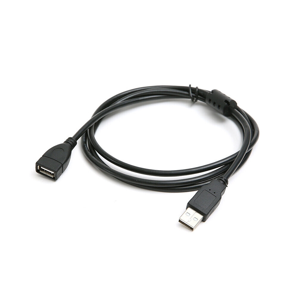 Usb 2.0 Cable Male To Female Data Sync Usb 2.0 Extender Cord Extension Cable Usb Extension Cable Super Speed 80/150Cm Black 5063131292459