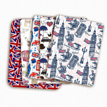 Polyester Cotton Sheet British Style Landscape Pattern Printed Cloth Fabric Dress DIY Masks Making Craft By The Meter 45*145cm