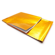 50x50cm 100x100cm Self Adhesive Reflective Gold High Temperature Exhaust Heat Shield Wrap Tape Insulation Stickers Car Styling