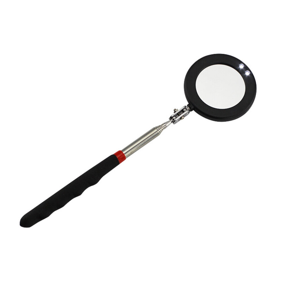 50Mm Extensible Car Telescopic Detection Lens Round Inspection Mirror 360 Repair Tool Stainless Steel Folding Mirror With Light 5063131277128