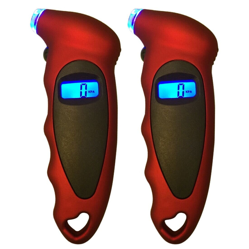 Digital Car Tire Tyre Air Pressure Gauge Meter Lcd Display Manometer Barometers Tester For Car Truck Motorcycle Bike 5063131273526