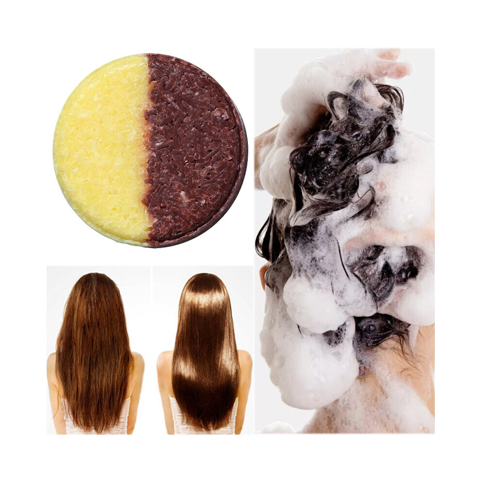 Wejoy 1Pcs Nourishing Hair Root Shampoo Soap Polygonum Multiflorum Ginger Oil Control Anti-Dandruff Hair Darkening Bar Cleansing Soap