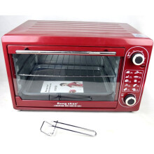 Electric mini High capacity Oven48L Multi-function Stainless Steel with Timer Bake Broil 1000W Includes Baking Pan and Rack