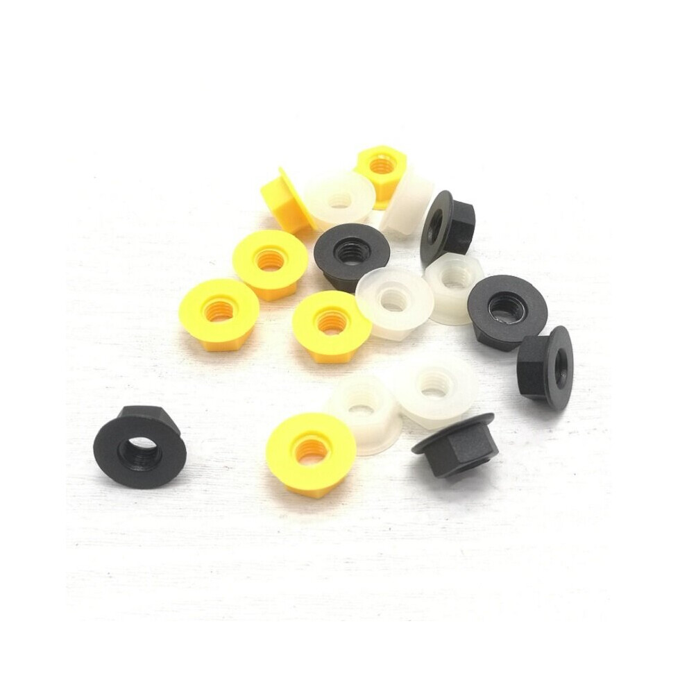 20-50Pcs M3 M4 M5 M6 M8 M10 Din6923 Plastic Nylon Pa Flange Hex Nut 5063131302349