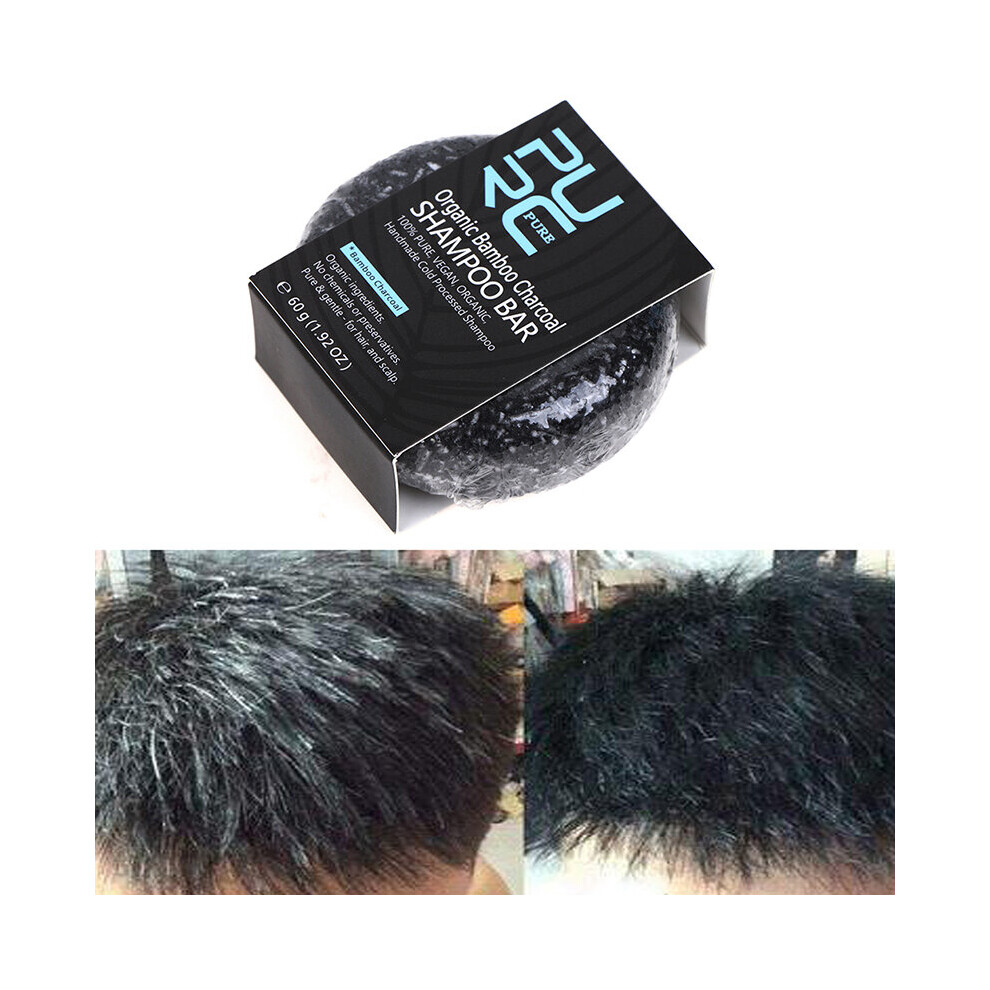 Wejoy Gray/White Soap Hair Darkening Shampoo Bar Repair Hair Color Dye Face Hair Body Shampoo Natural Organic Hair Conditioner