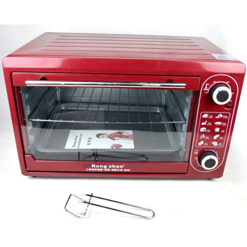 Electric mini High capacity Oven48L Multi-function Stainless Steel with Timer Bake Broil 1000W Includes Baking Pan and Rack 1