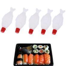 10pcs 4ML Fish Sauce Bottle Sushi Tool Condiment Mustard Dispenser Sauce Cruet Disposable packaged edible vinegar bottle