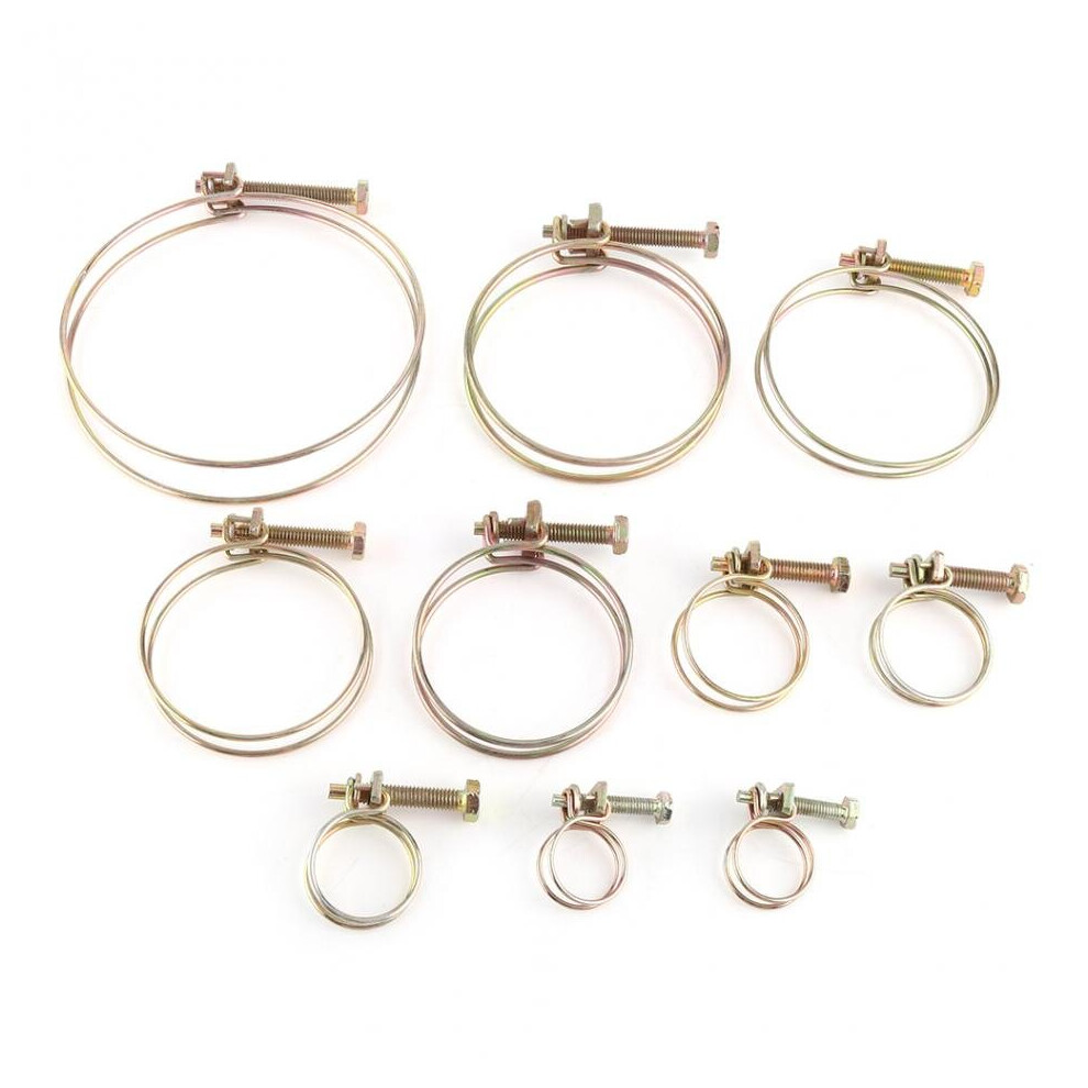 10Pcs Hose Clamp Adjustable Pipe Clamp Double Wire Hose Clip Clamps For Woodworking Grampo Marceneiro Hoop Plumbing Fastener 5063131302271