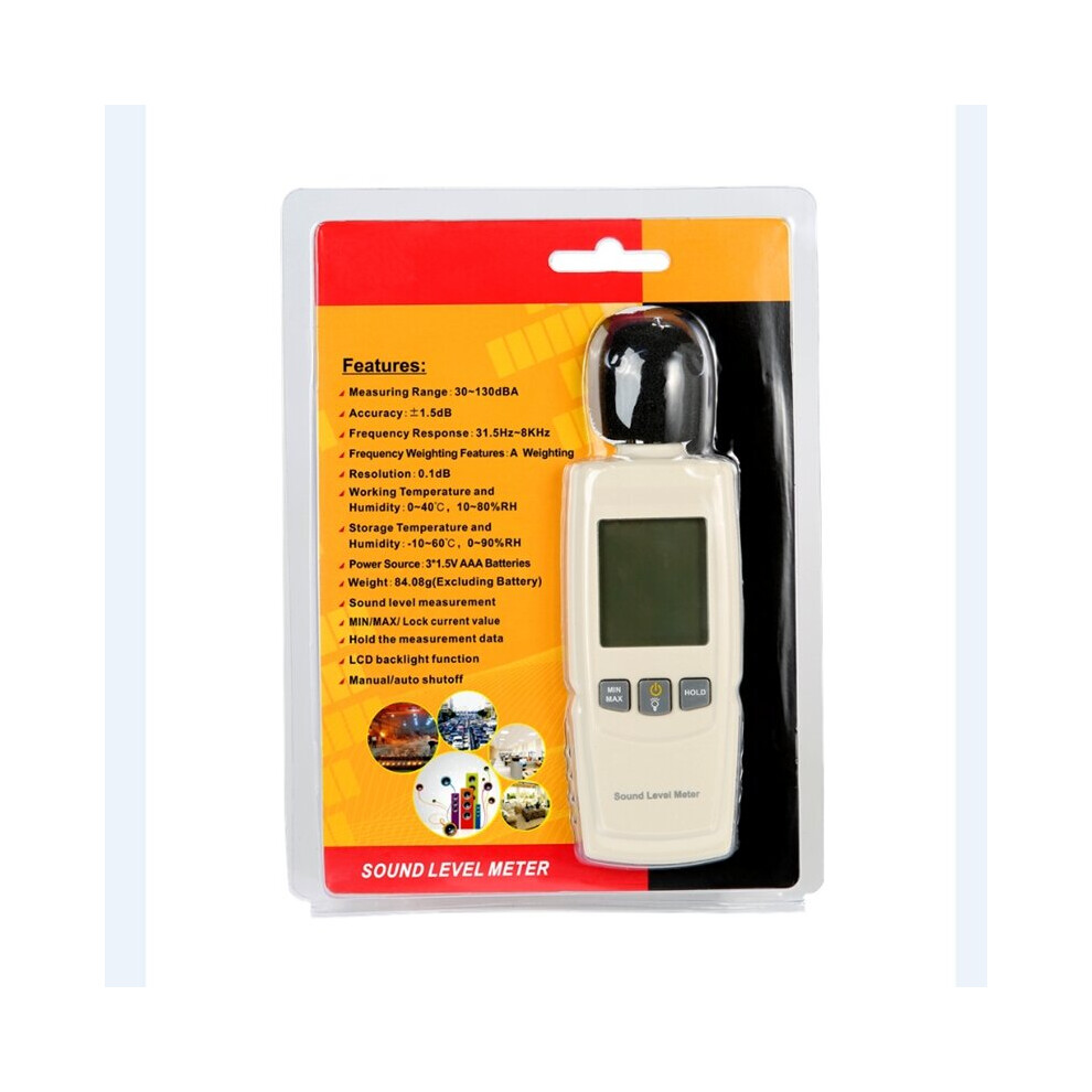 30-130Db Digital Sound Level Meter Portable Noise Tester Decibel Meter Accuracy Noise Level Measurement With Lcd Display Backlit 5063131270266