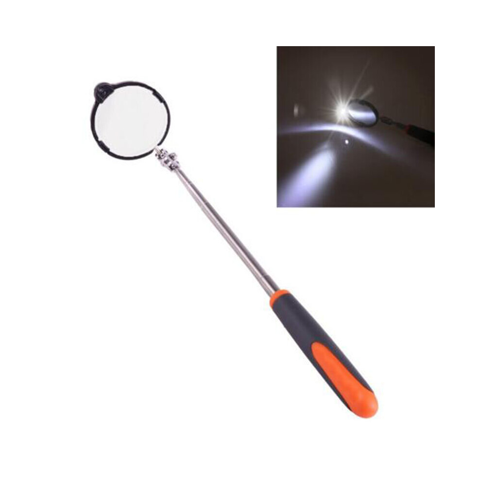 1Pcs Adjustable Repair Vehicle Chassis Telescopic Inspection Mirror With Led 55Mm Light 5063131277159