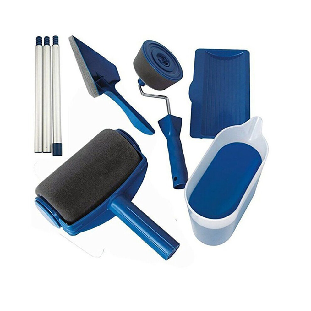 8Pc/Set Multifunctional Paint Roller Corner Brush Handle Tools Wall Painting Roll Diy Household Easy To Operate Painting Brushes 5063131286410