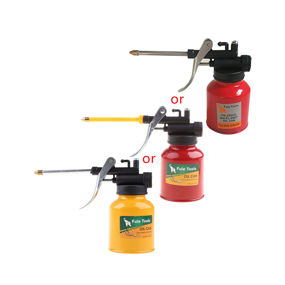 250ml Oil Can Oiler Lubrication Metal Plastic Machine Pot Extended Hose High Pressure Pump Grease Guns Car Repair Tool-image-OPC-PBNKZHT-NEW