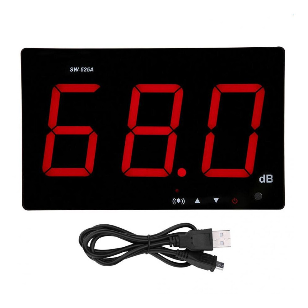 Sound Level Tester Wall Mounted Lcd Display Digital Sound Level Meter Usb 30-130Db Sw-525A Noise Decibel Monitoring Testers 5063131270303