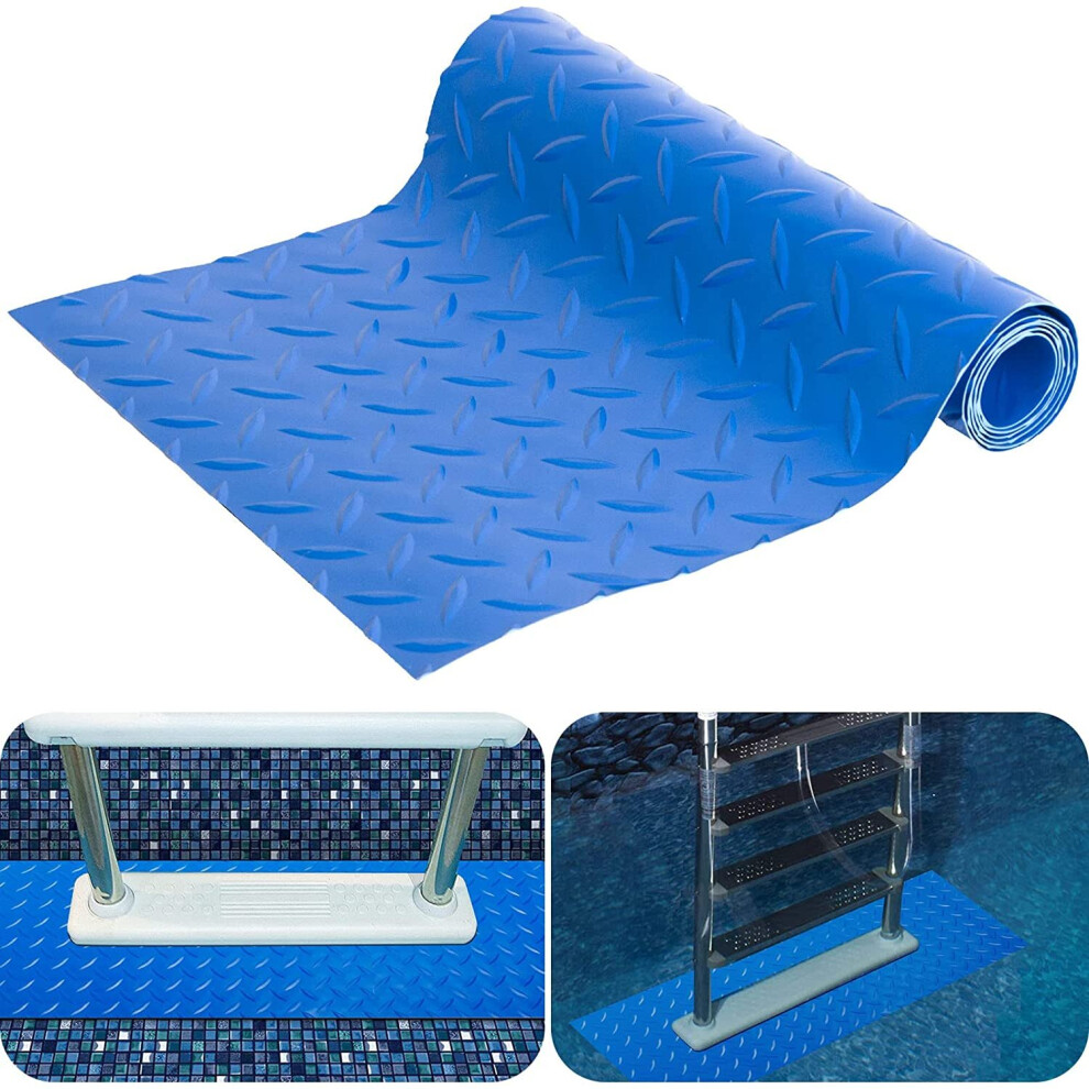 Swimming Pool Ladder Mat Non-Slip Pool Step Pad Swimming Pool Mat Safety Liner for Swimming Pool Liner and Stairs Protective