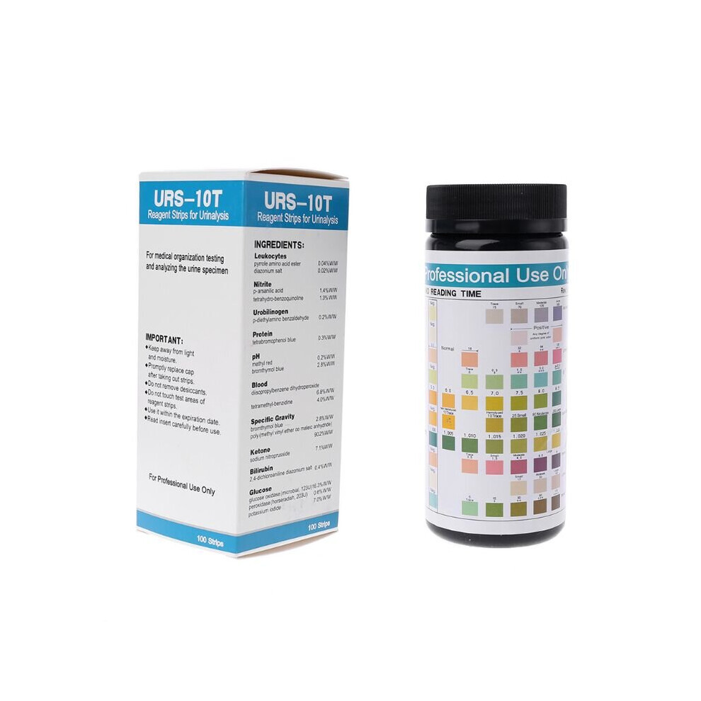 Wejoy 100Strips Urs-10T Urinalysis Reagent Strips 10 Parameters Urine Test Strip Leukocytes Nitrite Protein Ph Blood Ketone Glucose