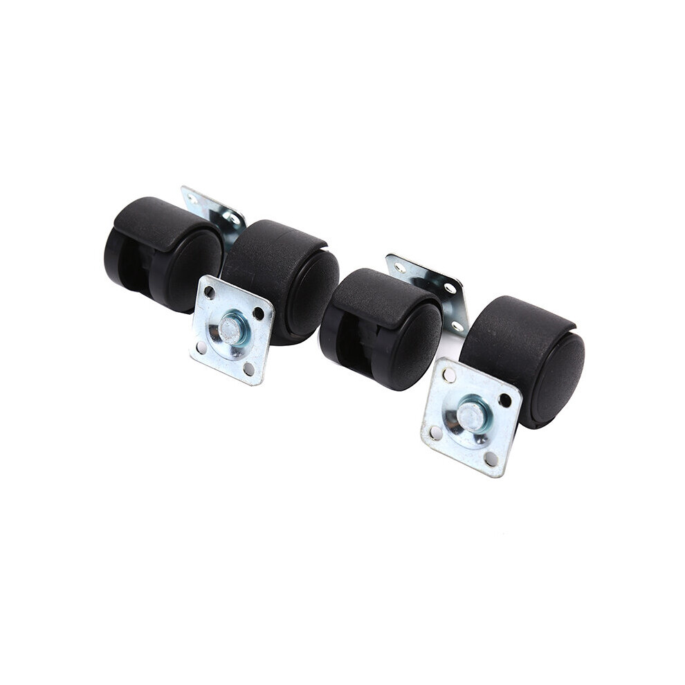 Black Swivel Plate Caster 30Mm Plastic Wheel Chair Table Castor Replacement Hardware Casters For Industrial Furniture 5063131266801