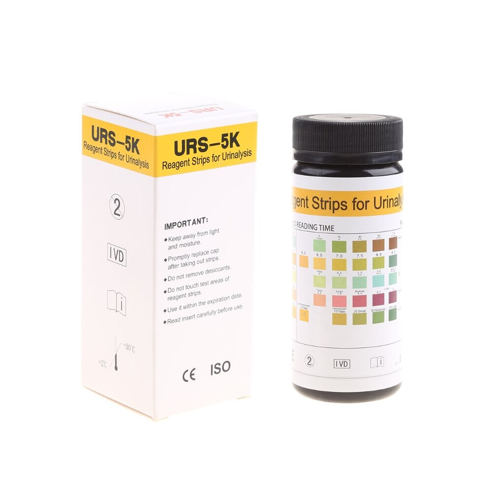 Wejoy 100Pcs Urs-5K Glucose Ph Protein Ketone Blood Urine Test Strip Reagent For Urinalysis With Anti-Vc Interference Ability