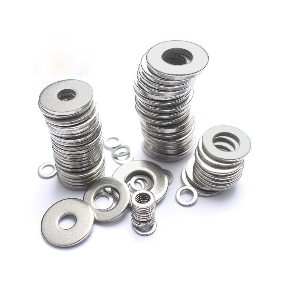 50PCS M1.6 M2 M2.5 M3 M3.5 M4 M5 M6 M8 M10 304 Gasket Stainless Steel Washer Thickened Flat Washer Metal Washer Flat Metal-image-OPC-PBNKZGG-NEW